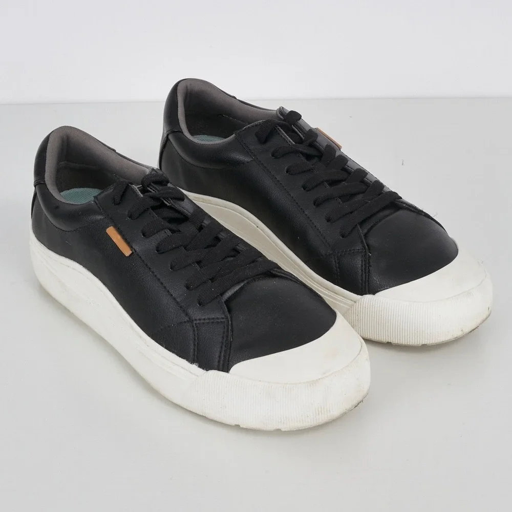 Dr‎ Scholls Shoes Mens 9.5M Black Lace Up Low Top Sneakers Comfort Sole